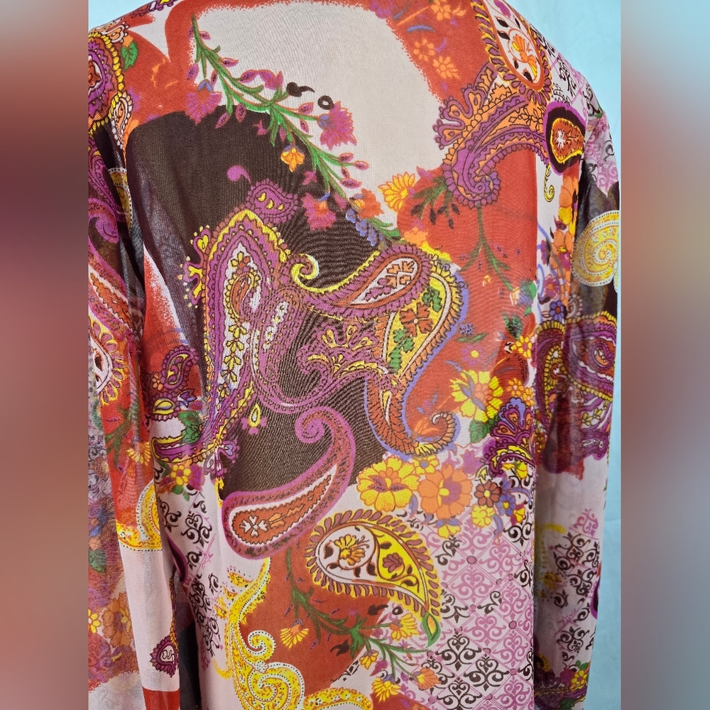 Millenium Multicolored Embroidered Sequined Sheer… - image 6